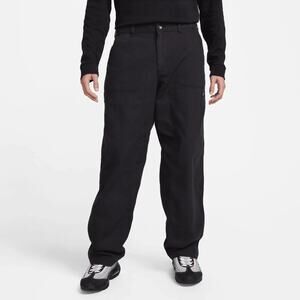 Nike Men's EUC Black Heavyweight Cotton Canvas Double-Panel Loose Fit Pants 32